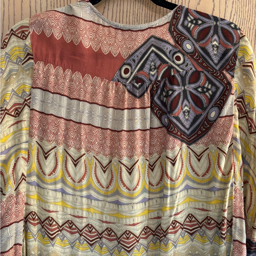 Tysa Multicolor Patterned Duster Length Kimono - image 7